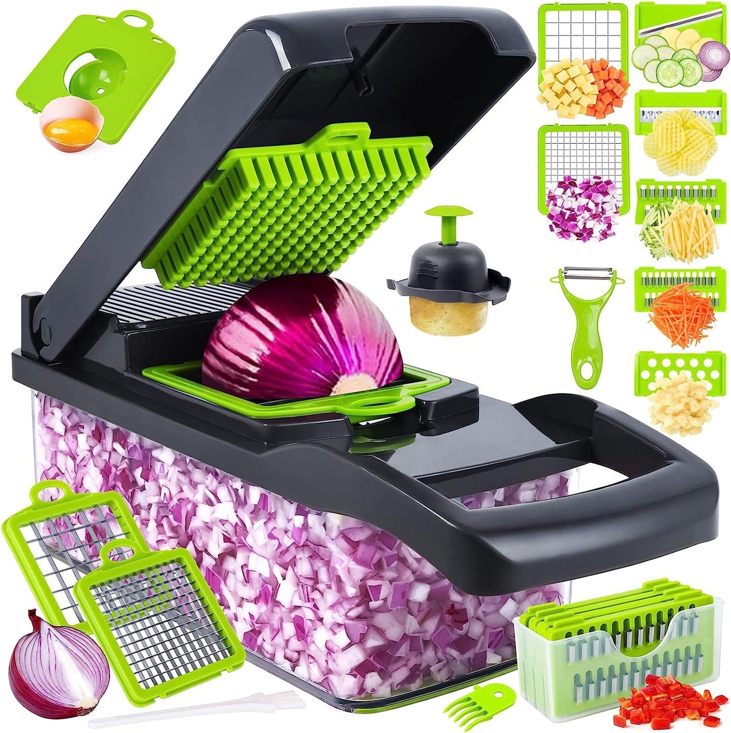 Kitchen Multi-Function Dicer – 9-in-1 Veggie Master