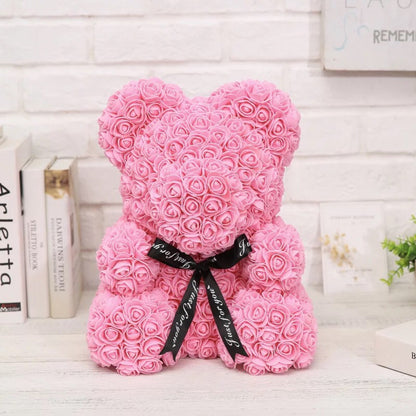 Artificial Rose Flower Bear