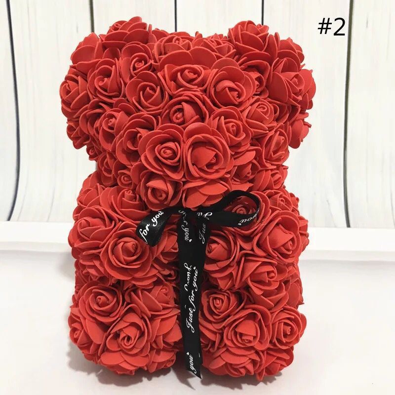 Artificial Rose Flower Bear