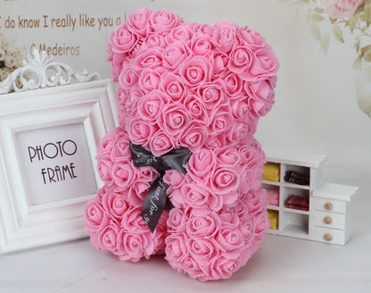 Artificial Rose Flower Bear