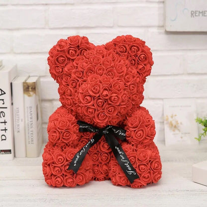 Artificial Rose Flower Bear