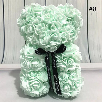 Artificial Rose Flower Bear