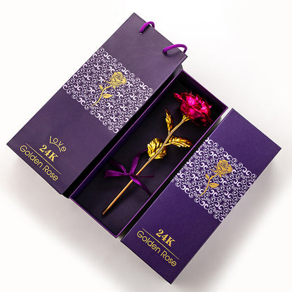 Gold Foil Rose Gift Box