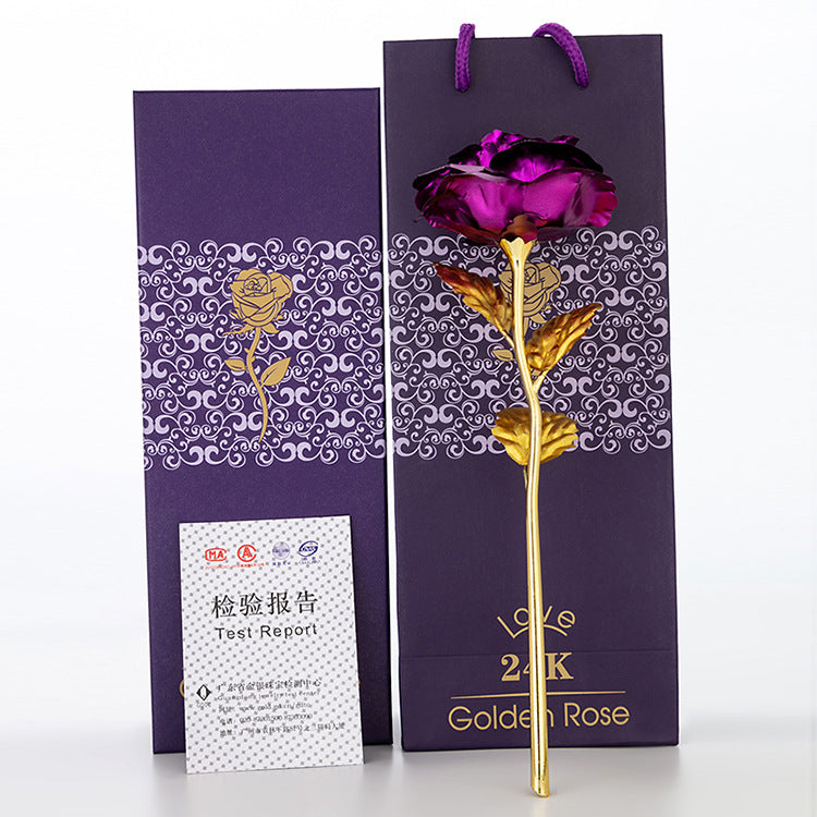 Gold Foil Rose Gift Box