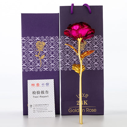 Gold Foil Rose Gift Box