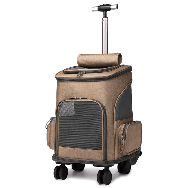 New folding trolley pet backpack