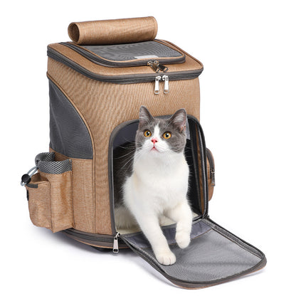 New folding trolley pet backpack