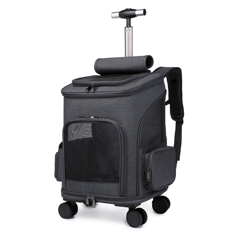 New folding trolley pet backpack