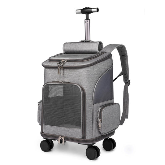 New folding trolley pet backpack