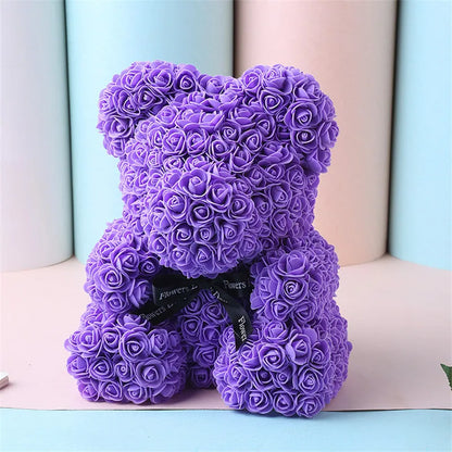 Artificial Rose Flower Bear