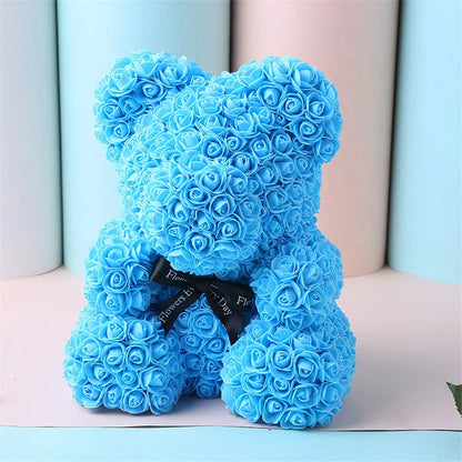 Artificial Rose Flower Bear