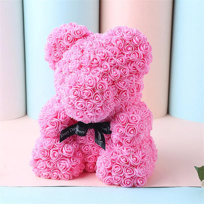 Artificial Rose Flower Bear