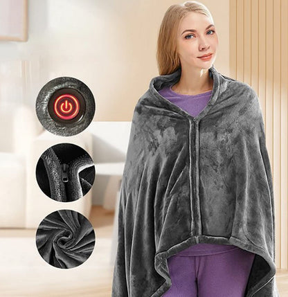 Popular cross-border usb electric blanket flannel smart electric shawl office lunch break heating blanket lunch break cold protection