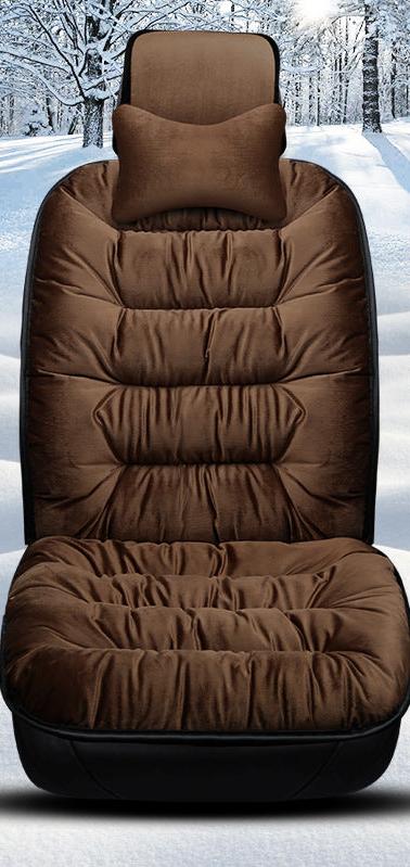 Plush winter car seat cushion