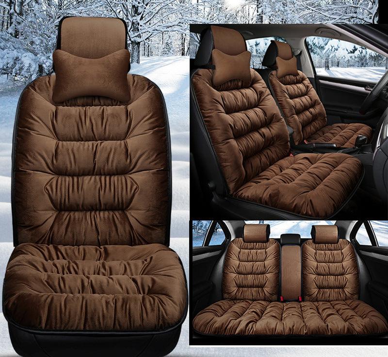 Plush winter car seat cushion