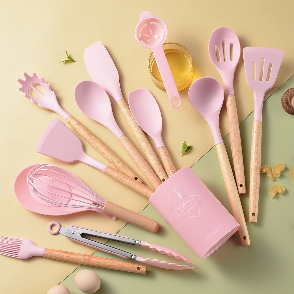 14-piece set silicone kitchen utensils