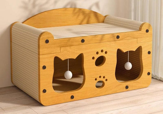 Cat scratching board cat bed