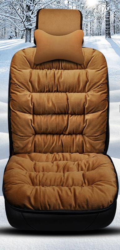 Plush winter car seat cushion