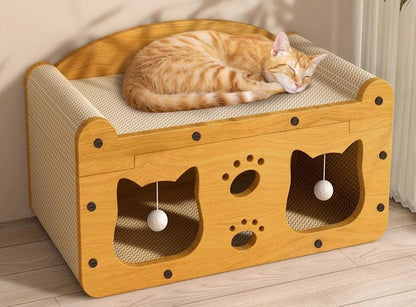 Cat scratching board cat bed