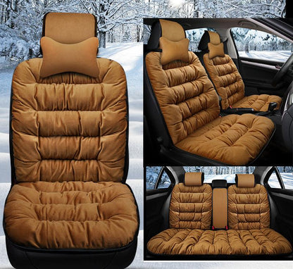 Plush winter car seat cushion