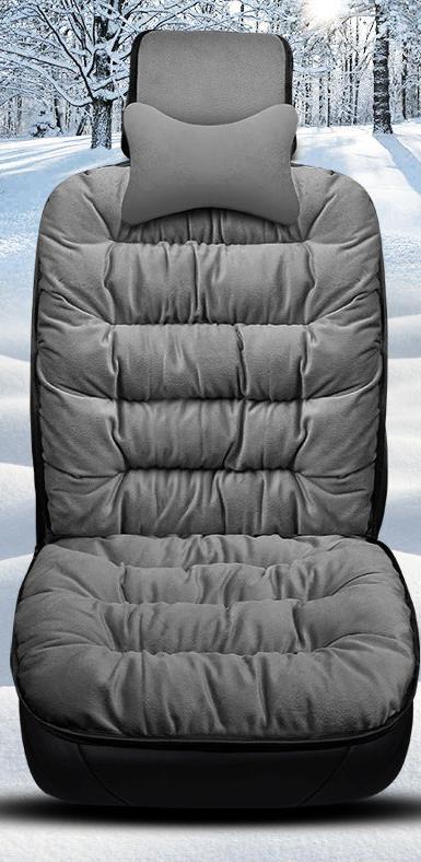 Plush winter car seat cushion