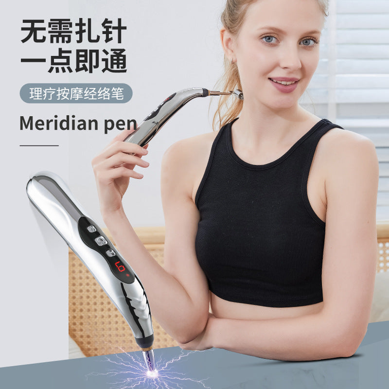 Multi-functional micro-electric meridian acupuncture pen