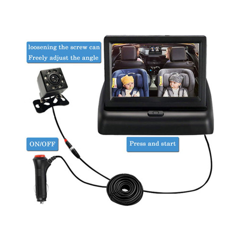 Car baby monitor HD night vision camera