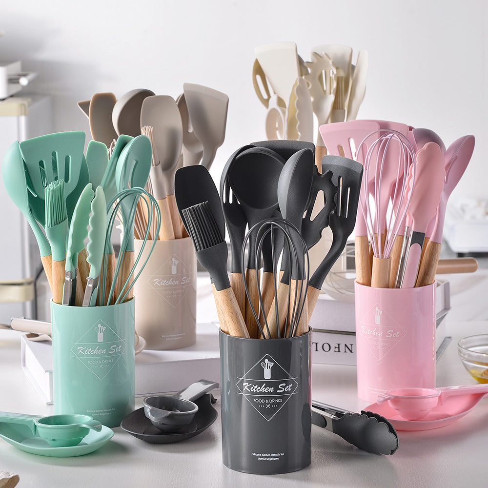 14-piece set silicone kitchen utensils