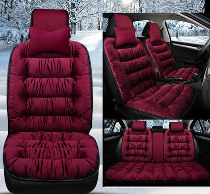 Plush winter car seat cushion