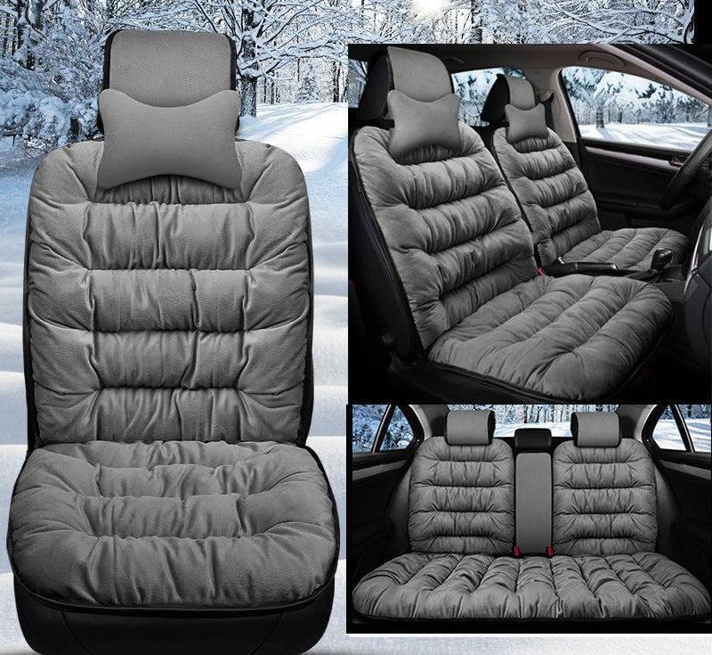 Plush winter car seat cushion