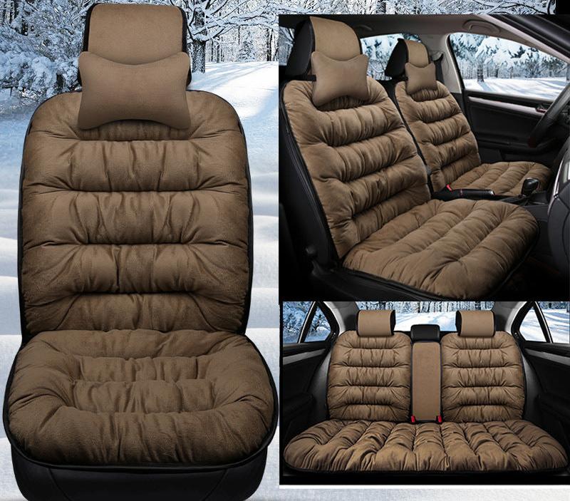 Plush winter car seat cushion