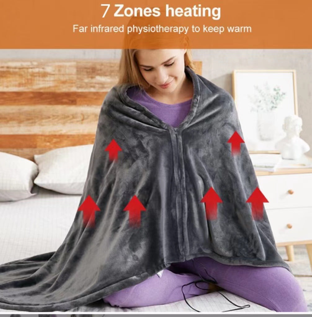 Popular cross-border usb electric blanket flannel smart electric shawl office lunch break heating blanket lunch break cold protection