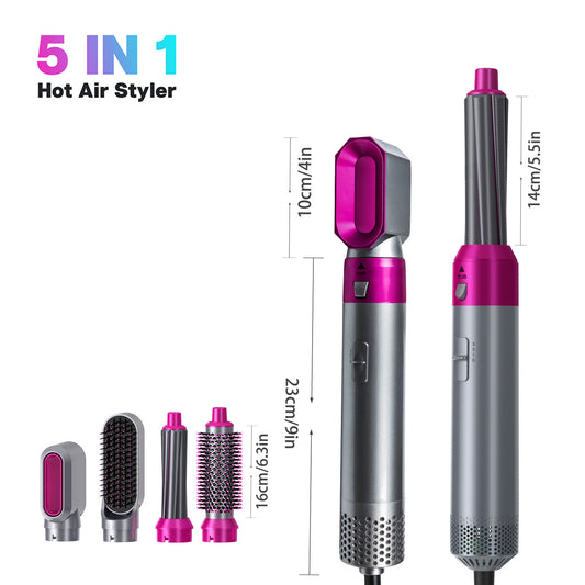 Five-in-one hot air comb automatic curling stick curly straight dual-purpose