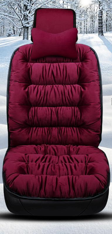 Plush winter car seat cushion