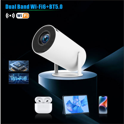 Cross-border hy300pro portable mini hy300 outdoor home HD 180 degree bubble tube smart projector wholesale