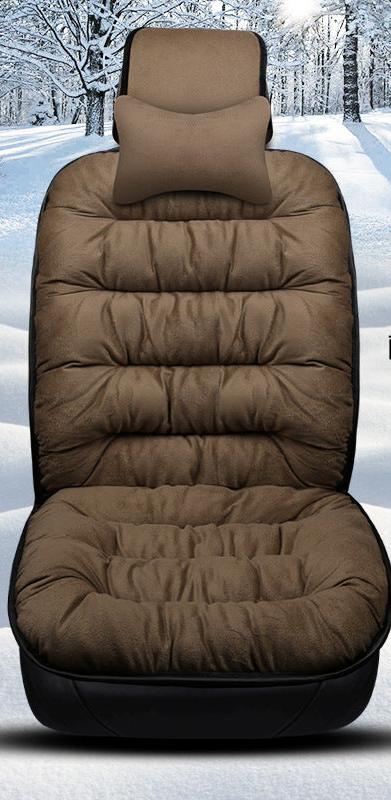 Plush winter car seat cushion