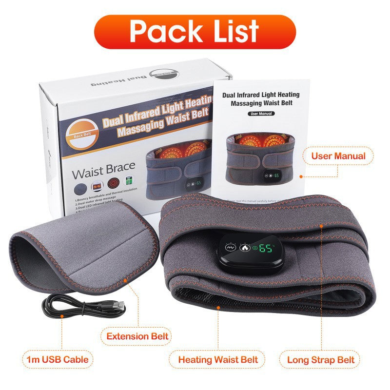 Electric heating massage belt electric heating wormwood red light heating belt abdominal massager